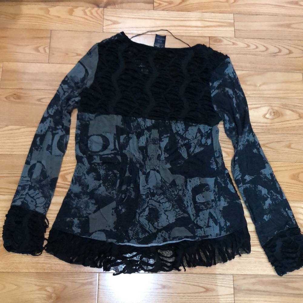 Point Zero Long Sleeve Ruffle Tee - Picture 3 of 3
